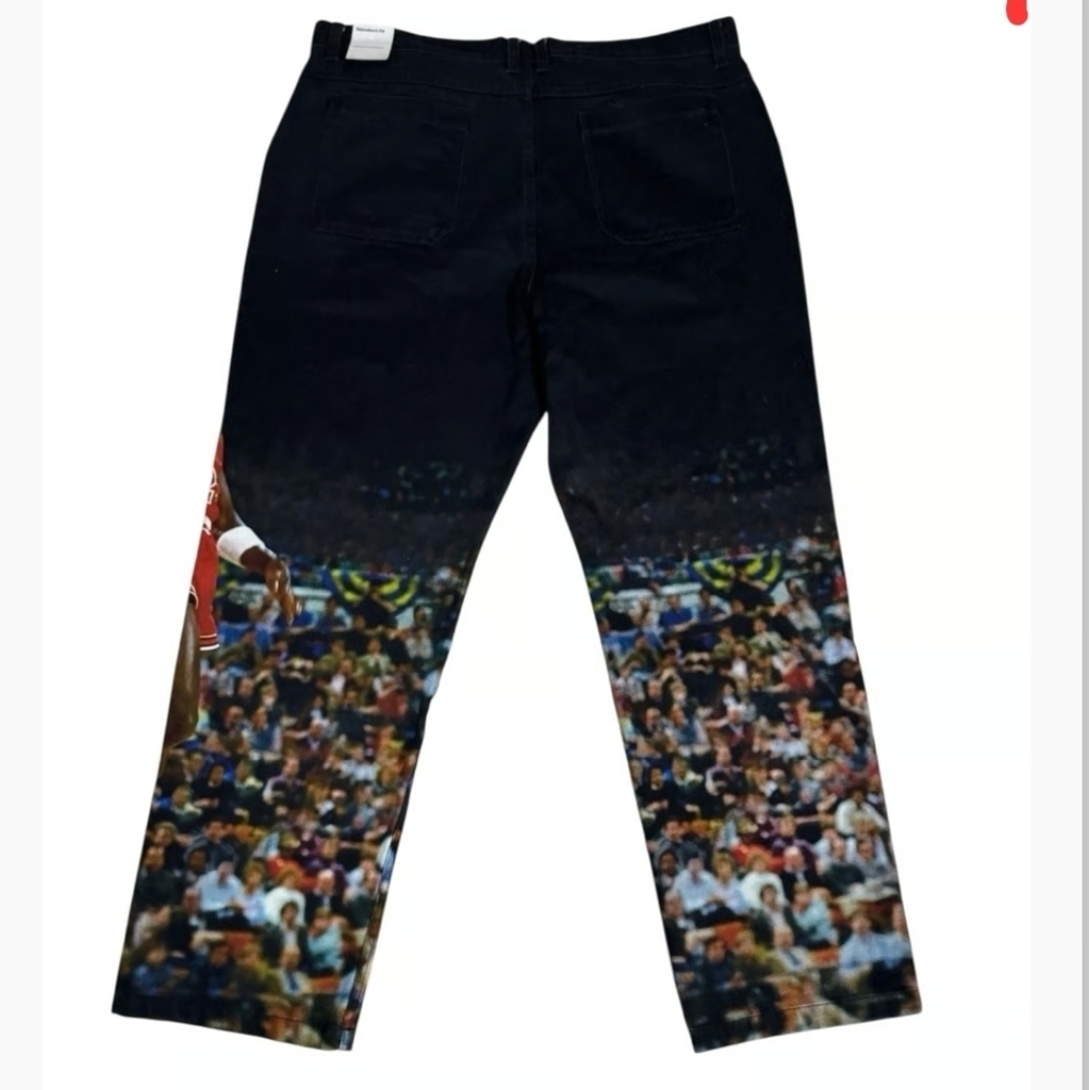 Nike Air Jordan Printed Twill Black Pants Jumpman  HF0045-010 Men's US 36 - Picture 3 of 13
